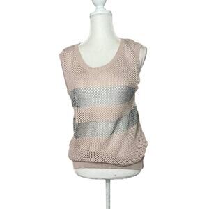 Zero degrees celsius women knit tang sleeveless top blouse sz large